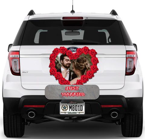 Image of Red Rose Heart Just Married