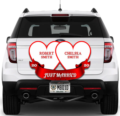 Image of Just Married White and Red