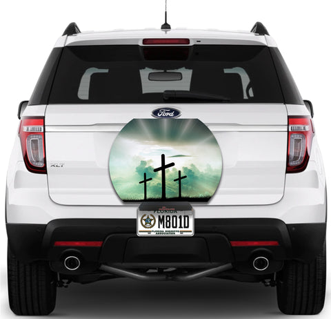 Image of Three Crosses Sun Clouds
