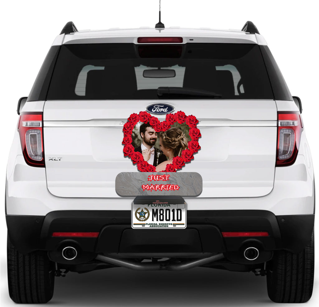 Red Rose Heart Just Married