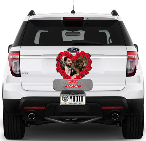 Image of Red Rose Heart Just Married