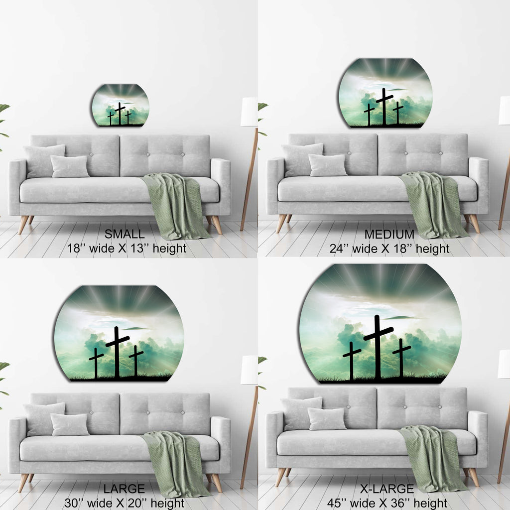 Three Crosses Sun Clouds