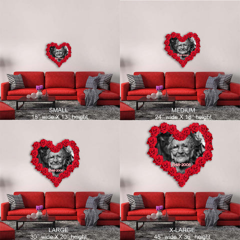 Image of Red Rose Heart Rememberance
