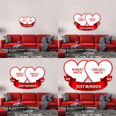 Image of Just Married White and Red