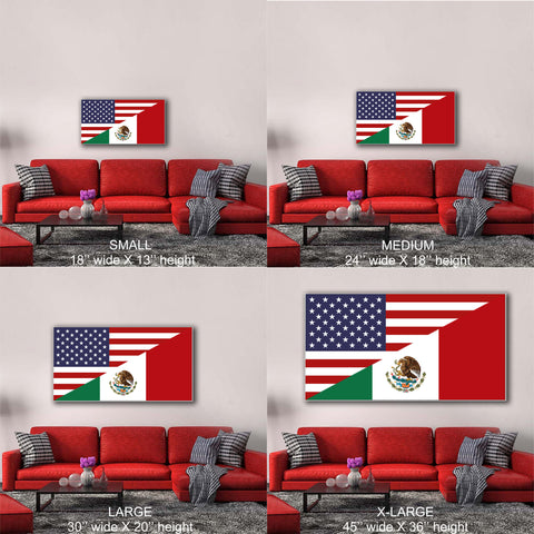 Image of USA/Mexico Flag