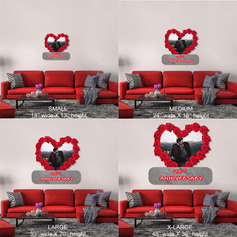 Image of Red Rose Heart Anniversary