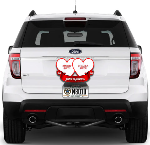 Image of Just Married White and Red