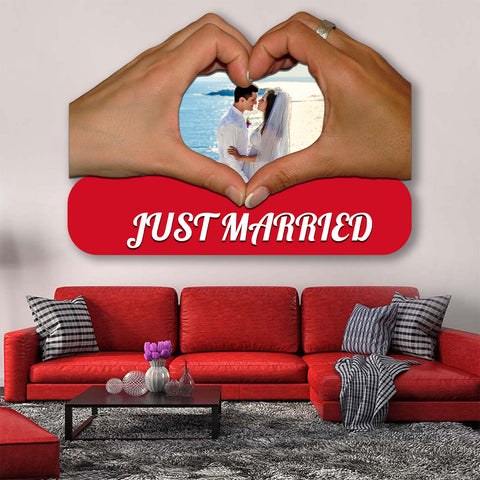 Image of Heart Hands Just Married