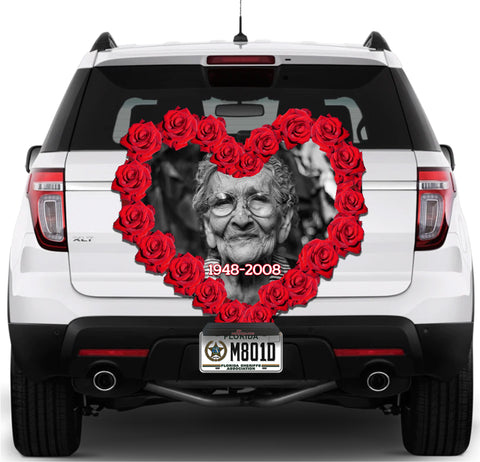 Image of Red Rose Heart Rememberance