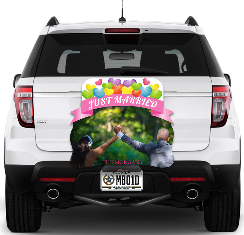 Just Married Cloud Shape