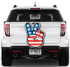 Peace Fingers With US Flag