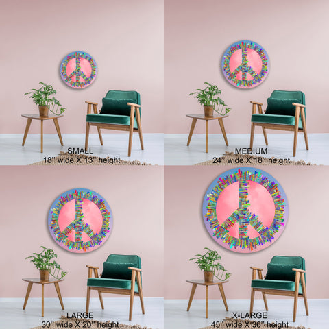 Image of Peace Sign Pink