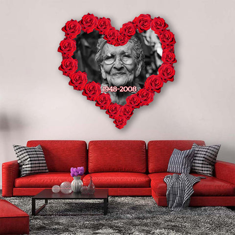 Image of Red Rose Heart Rememberance