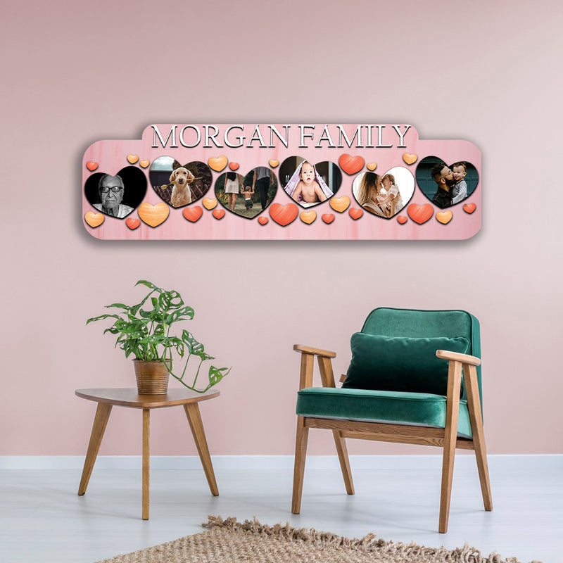 Family Heart Pictures Pink