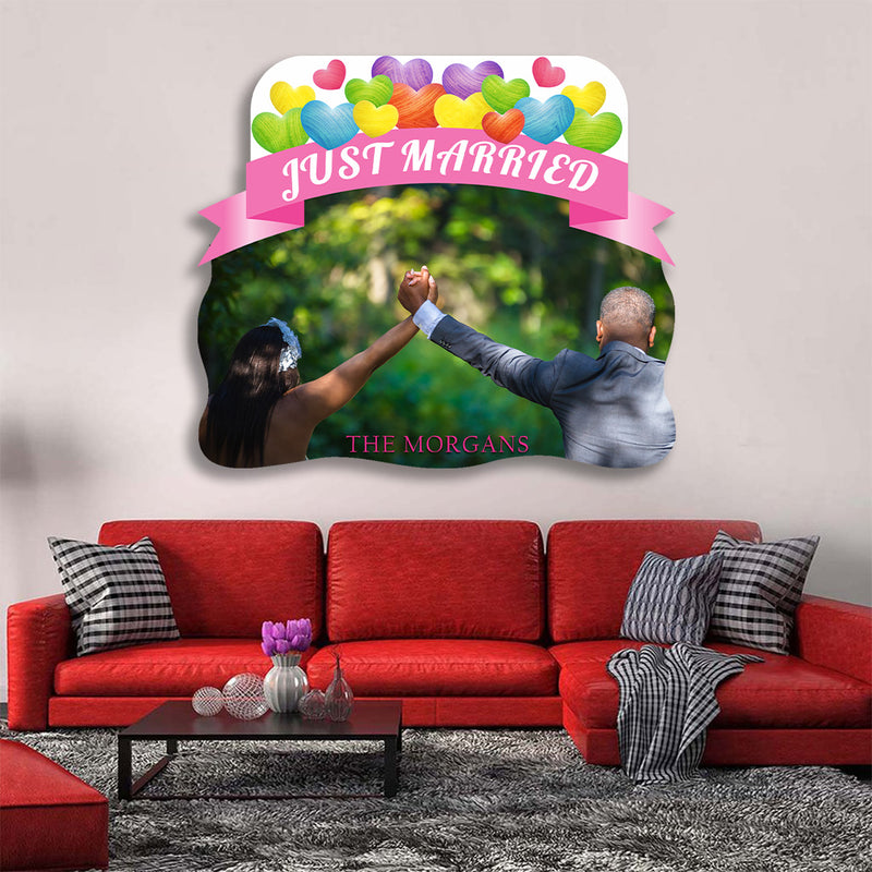 Just Married Cloud Shape